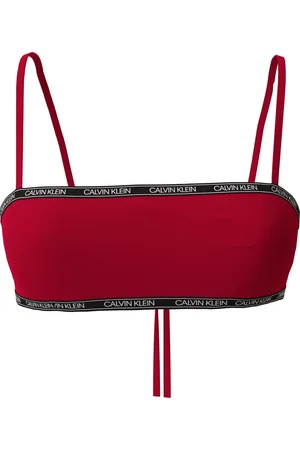 Calvin Klein Badetøj, Dame, Rød, S, Uld, Stilfuldt Strand Bikini Sæt