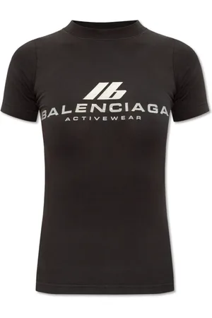 Balenciaga Top, Dame, Sort, S, Bomuld, Top med logo