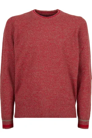 Gallo Strik, Herre, Flerfarvet, XL, Uld, Rød Crew-Neck Sweater & Korte Sokker