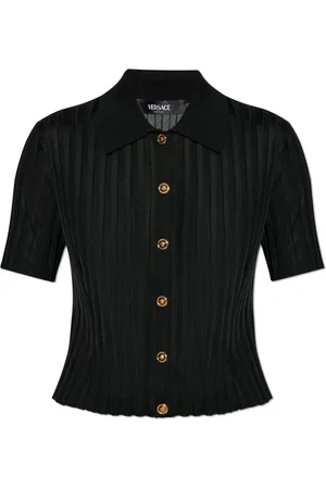 VERSACE Bluser & Skjorter, Dame, Sort, M, Stribet top
