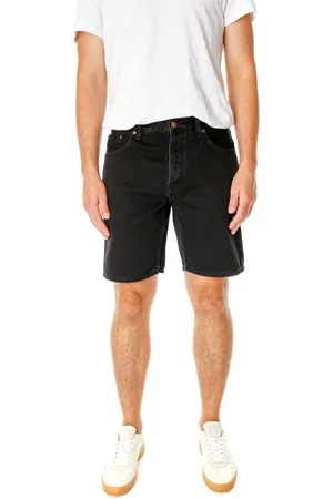 Nudie Jeans Shorts, Herre, Sort, W34, Denim, Højtaljede Denim Shorts