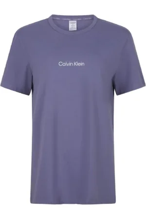 Calvin Klein Top, Dame, Lilla, XS, Bomuld, Central Logo Dame T-shirt