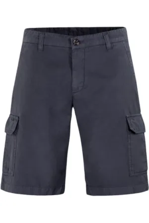 MOORER Shorts, Herre, Blå, M, Bomuld, Luksus Cargo Bermuda Shorts Aron-Si2