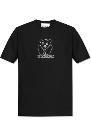 Iceberg Top, Herre, Sort, S, Bomuld, T-shirt med logo