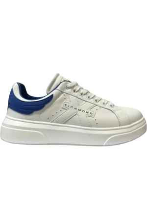 John Richmond Sko, Herre, Hvid, 44 EU, Læder, Herre Casual Sneakers