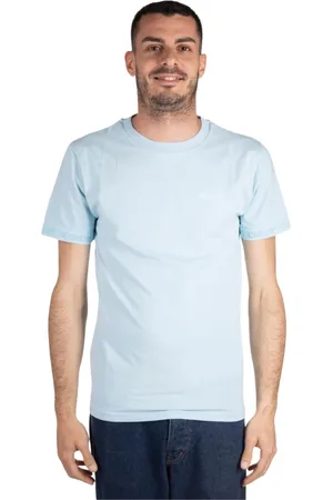 Moschino Top, Herre, Blå, 2XL, Bomuld, Herre Logo Band T-Shirt