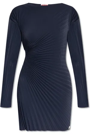 Kenzo Kjole, Dame, Blå, 2XS, Polyester, Plisseret Kjole