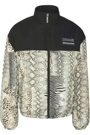 Roberto Cavalli Jakke, Herre, Flerfarvet, S, Herre Animal Patchwork Jakke