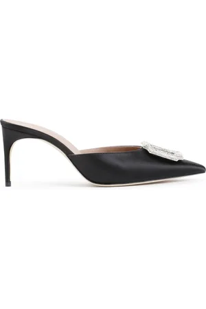 MALONE SOULIERS Sko, Dame, Sort, 39 EU, Satin, Sort Satin Mule Hæle