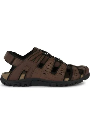 Geox Sko, Herre, Brun, 43 EU, Polyester, Brun flade sandaler til mænd