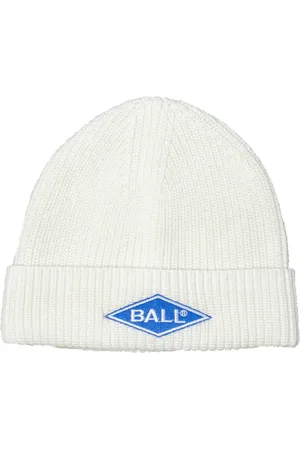 Ball Tilbehør, Dame, Hvid, ONE SIZE, Uld, Cool Broderet Beanie Tilbehør i Optisk Hvid