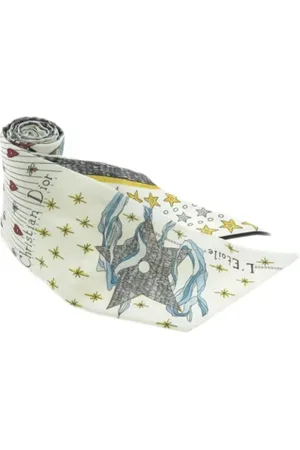 Dior Pre-owned, Dame, Flerfarvet, ONE SIZE, Tyl, Pre-owned Silke trklaeder