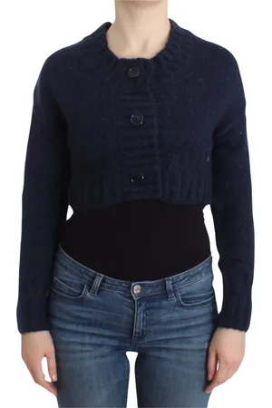 John Galliano Strik, Dame, Blå, XS, Cardigans