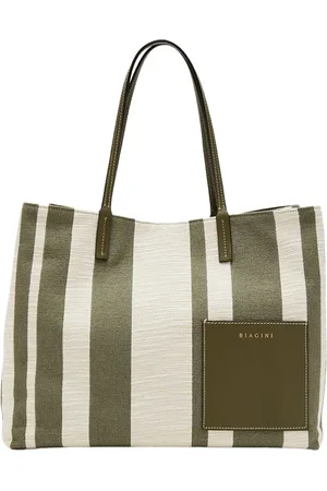 Silvano Biagini Taske, Dame, Flerfarvet, ONE SIZE, Læder, Reversible Canvas Leather Bag
