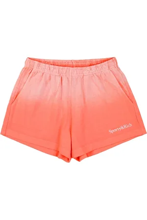 Sporty & Rich Shorts, Dame, Lyserød, S, Bomuld, Logo Broderede Bomuldsshorts