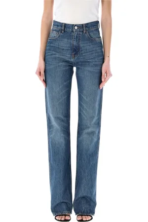 COPERNI Jeans, Dame, Blå, M, Denim, Blå Straight Leg Denim Jeans