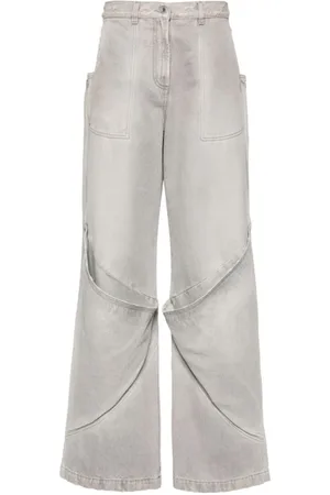 The Attico Jeans, Dame, Grå, W28, Bomuld, Vintage Grå Lange Bukser