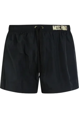 Moschino Badetøj, Herre, Sort, XS, Polyester, Herre badetøj Logato ORO