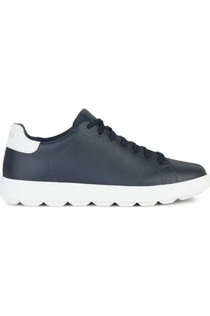 Geox Sko, Herre, Blå, 44 EU, Læder, Blå Sneakers til Mænd