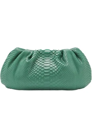 Silvano Biagini Taske, Dame, Grøn, ONE SIZE, Uld, Grøn Python Clutch Håndtaske