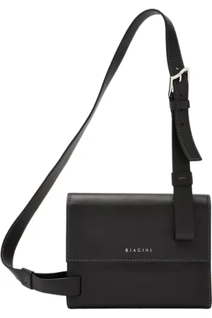 Silvano Biagini Taske, Dame, Sort, ONE SIZE, Læder, Sort læder crossbody taske