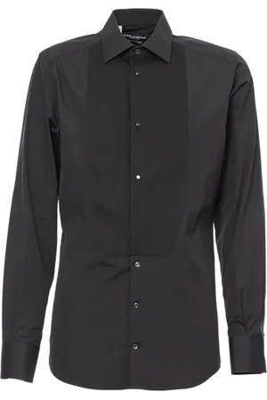Dolce & Gabbana Skjorte, Herre, Sort, M, Bomuld, Afslappet Bomuldsskjorte