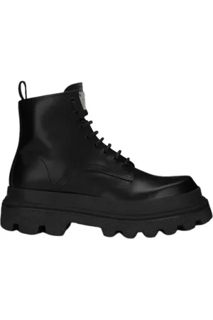 Dolce & Gabbana Sko, Herre, Sort, 43 1/2 EU, Læder, Trekking Kalveskind Støvle