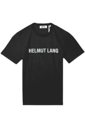 Helmut Lang Top, Herre, Sort, XL, Bomuld, Afslappet Bomuld T-shirt