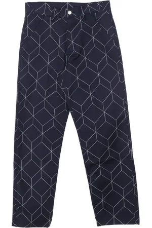 Pleasures Bukser, Herre, Blå, W30, Broderede Straight Fit Utility Bukser