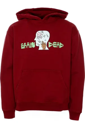 Brain Dead Sweathshirts & Hoodies, Herre, Rød, S, Uld, Håndholdt hættetrøje