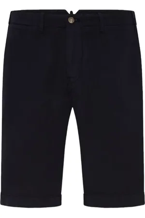 Oscar Jacobson Shorts, Herre, Blå, XL, Linned, Marineblå Linnedblandings Sommer Shorts