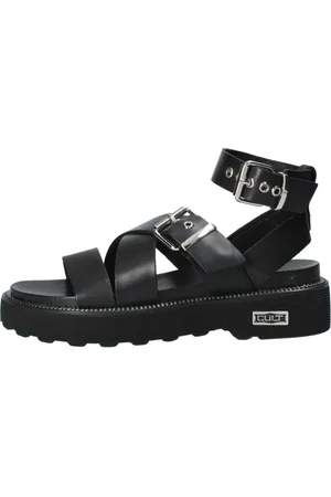 Cult Sko, Dame, Sort, 39 EU, Læder, Flade sandaler