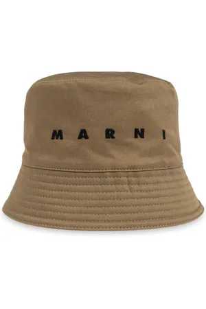 Marni Tilbehør, Herre, Grøn, M, Bomuld, Hat med Logo