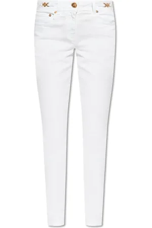 VERSACE Jeans, Dame, Hvid, W25, Bomuld, Tapered jeans