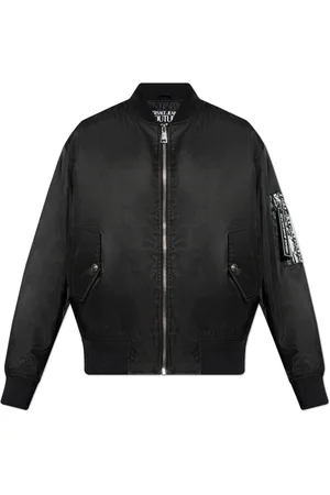 VERSACE Jakke, Herre, Sort, L, Satin, Jakke med logo