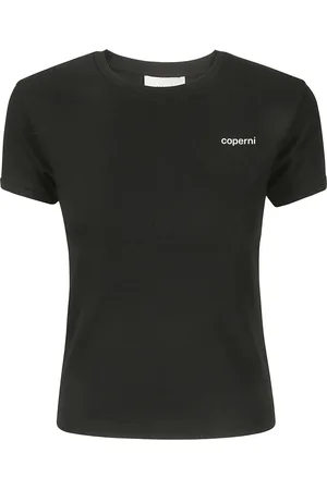 COPERNI Top, Dame, Sort, S, Bomuld, Logo Slim Fit T-shirt