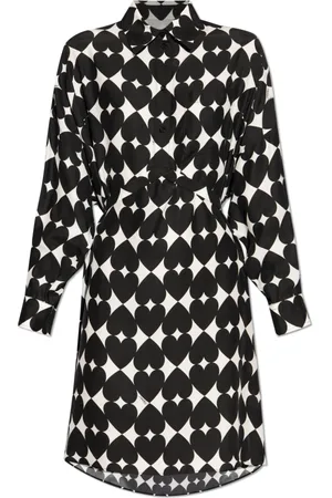 Moschino Kjole, Dame, Sort, XS, Uld, Kjole med krave