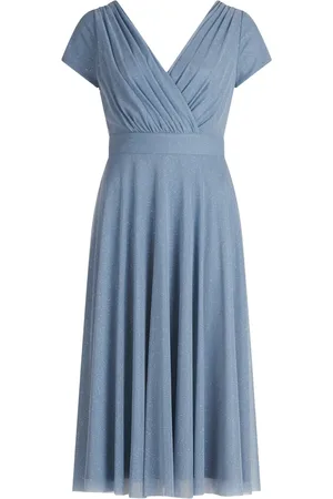 Vera Mont Kjole, Dame, Blå, M, Polyester, Glitter Cocktailkjole