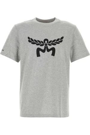 MCM Top, Herre, Grå, M, Bomuld, Stilfuld Grå Bomulds T-Shirt