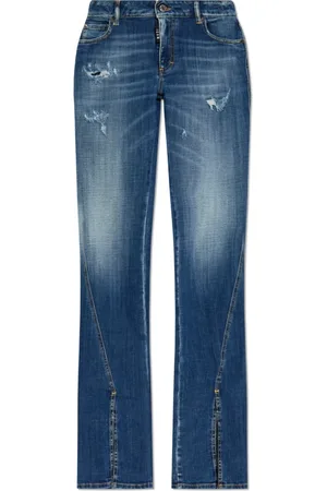Dsquared2 Jeans, Dame, Blå, M, Bomuld, Trumpet Jeans