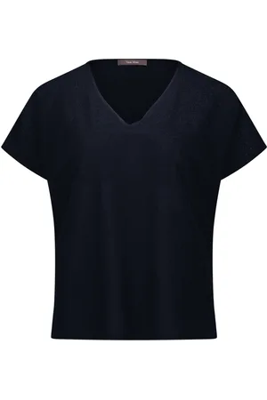Vera Mont Bluser & Skjorter, Dame, Blå, XL, Uld, V-hals Bluse