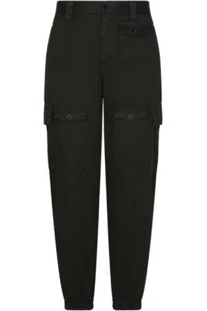 Dolce & Gabbana Bukser, Herre, Sort, 3XL, Bomuld, Kliske sorte cargobukser