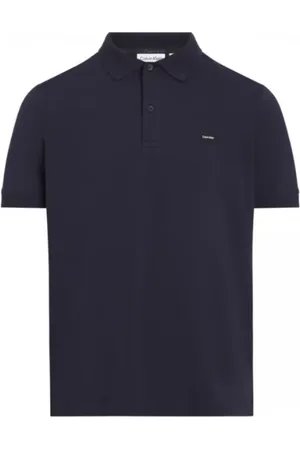 Calvin Klein Top, Herre, Blå, S, Bomuld, Slim Fit Thermo Tech Piqué Polo