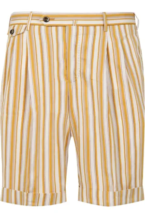 PT Torino Shorts, Herre, Gul, M, Bomuld, Bermuda Shorts med Bølget Udseende