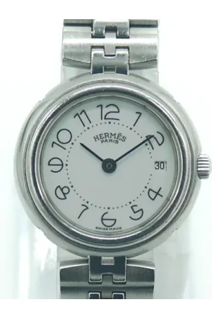 Hermès Pre-owned, Dame, Hvid, ONE SIZE, Tyl, Pre-owned Rustfrit stal watches