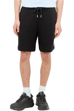 Moncler Shorts, Herre, Sort, M, Bomuld, Fleece Logo Patch Shorts