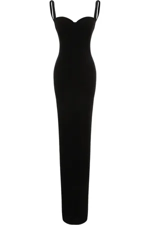 Balenciaga Kjole, Dame, Sort, 2XS, Polyester, Elegant Sort Fitted Gown