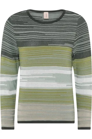 Skovhuus Strik, Dame, Flerfarvet, 3XL, Bomuld, Farverig O-Neck Pullover Bluse