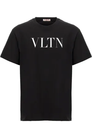 VALENTINO GARAVANI Top, Herre, Sort, S, Bomuld, Sort Vltn Print Crew Neck T-shirt