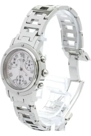 Hermès Pre-owned, Dame, Hvid, ONE SIZE, Tyl, Pre-owned Rustfrit stal watches
